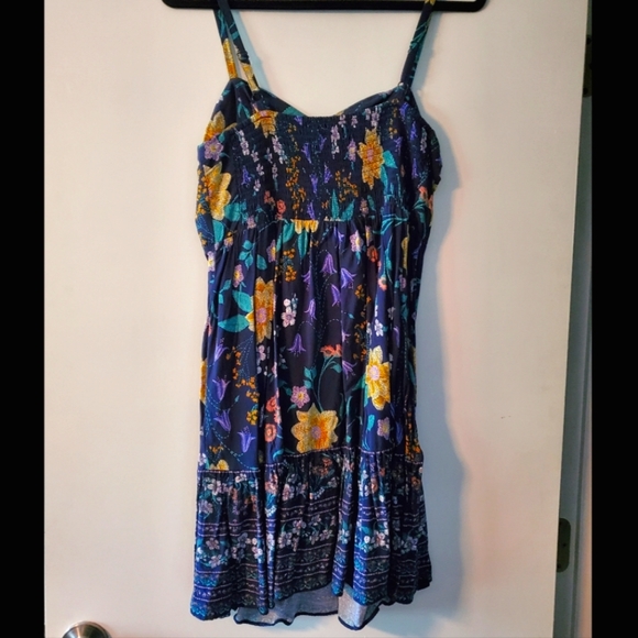 EUC Old Navy Floral Colorful Summer Swing Sun Dress L - Picture 4 of 5